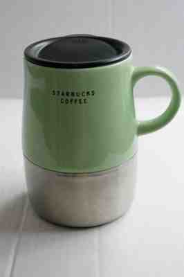 Starbucks Coffee Ceramic Stainless  2004 LIGHT GREEN TRAVEL Urban Desk MUG 14oz  - Sold on eBay Nov, 23rd 2018 for $19.50