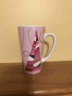 Starbucks Coffee 2004 Tall Mug Pink Christmas Holiday Trees 16 oz - Sold on eBay Nov, 23rd 2018 for $10.00