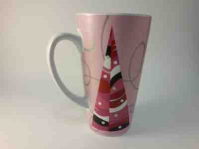 2004 Starbucks Pink Christmas Tree Tall Mug, 6 In. Tall, Silver Swirl Design - Sold on eBay Nov, 19th 2018 for $3.50
