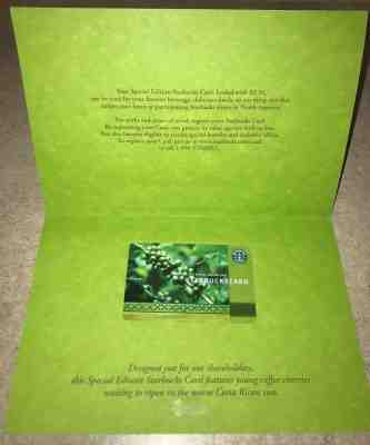Starbucks Card: 2005 Shareholder Card with Sleeve - NEW, MINT, Free Ship - Sold on eBay Nov, 23rd 2018 for $52.99