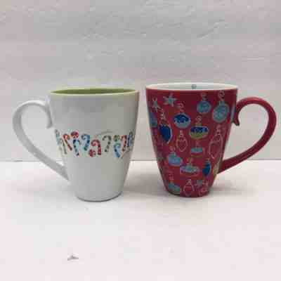Starbucks 2005 Barista Mug Christmas Holiday Set 2 Ornament Candy Cane Cup - Sold on eBay Nov, 21st 2018 for $11.40