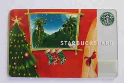 2005 STARBUCKS Hawaiian CHRISTMAS Gift Card RARE Mele Kalikimaka FREE SHIP!