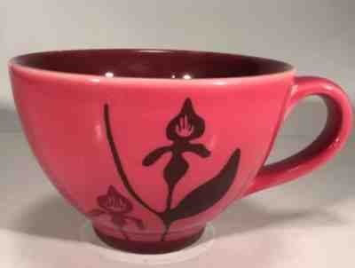 2006 Bone China Starbucks Coffee Mug Red Pink Maroon Orchid Iris Flower Purple - Sold on eBay Nov, 23rd 2018 for $5.00
