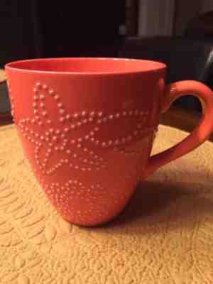 2006 Starbucks 12 Oz Coral Orange Dot Design Coffee Mug - Sold on eBay Nov, 22nd 2018 for $3.80