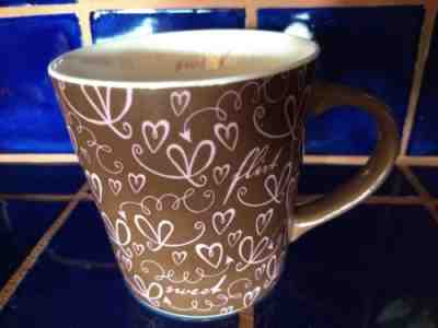 FREE SHIPPING Starbucks 2006 SWEET FLIRT Brown Pink HEARTS Coffee 17 Oz Mug EUC - Sold on eBay Nov, 21st 2018 for $16.96