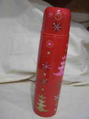 Starbucks 2006 Stainless Red Collectible Christmas Coffee Thermos 17oz - Sold on eBay Nov, 21st 2018 for $10.99