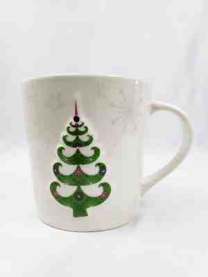Starbucks Holiday 2006 White with Green Christmas Tree 17oz Embossed Mug Cup - Sold on eBay Nov, 19th 2018 for $16.99
