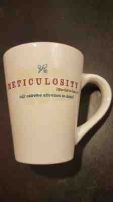 Starbucks 2006 Meticulosity Coffee Cup Mug White Cranberry 13 oz - Sold on eBay Nov, 19th 2018 for $11.00