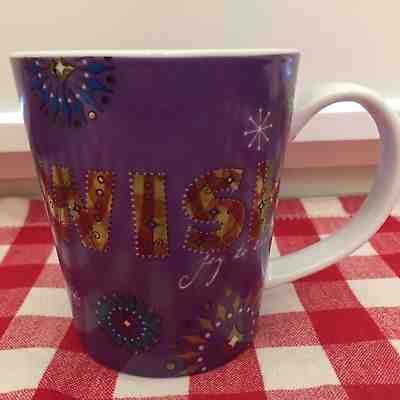 New 2006 STARBUCKS Christmas Holiday  Wish Joy to the World Purple 14 Oz Mug - Sold on eBay Nov, 18th 2018 for $9.99