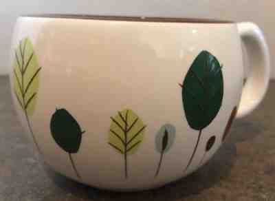 Starbucks 2007 Ceramic Coffee Mug - 9 oz Round Trees - Green Color Inside - Sold on eBay Nov, 23rd 2018 for $6.00