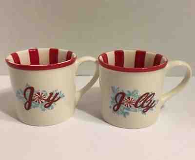 Set of 2 Starbucks Holiday 2007 "Jolly" & "Joy" Coffee Mugs Mint - Sold on eBay Nov, 23rd 2018 for $14.99
