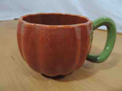 Starbucks Orange Pumpkin Coffee Mug 2007 Halloween Fall Coffee Mug Vine Handle  - Sold on eBay Nov, 22nd 2018 for $29.99