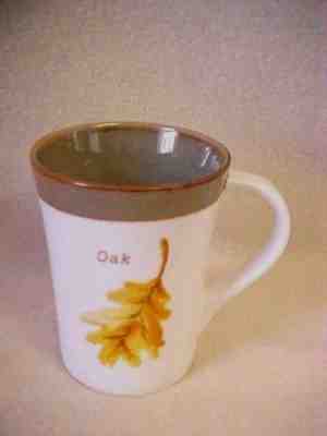 2007 Starbucks Coffee Mug~Single OAK Leaf ~13 oz~4 5/8" high - Sold on eBay Nov, 21st 2018 for $3.00