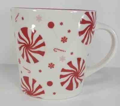 Starbucks Peppermint Candy Cane Coffee Mug Cup Red & White 16 OZS. 2007 - Sold on eBay Nov, 21st 2018 for $27.49