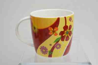 STARBUCKS COFFEE COMPANY 2007 Floral Coffee Cup/Mug Yellow Red Orange 15 oz   - Sold on eBay Nov, 21st 2018 for $8.00