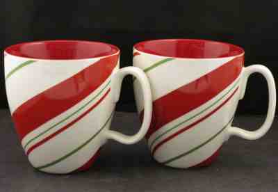 2 Starbucks Coffee Christmas Candy Cane Stripe Mug  - Sold on eBay Nov, 20th 2018 for $12.00
