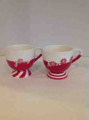 Starbucks Coffee Christmas Holiday 2007 Peppermint Mug Cup Lot Of 2 Jolly & HoHo - Sold on eBay Nov, 19th 2018 for $29.99