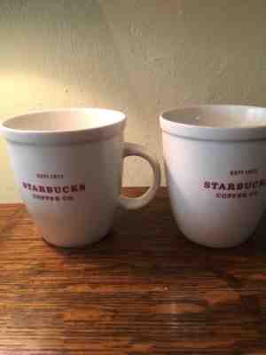 SeT Of 2 Starbucks 2007 18oz Holiday White Large Coffee Cup Oversized - Sold on eBay Nov, 18th 2018 for $12.00