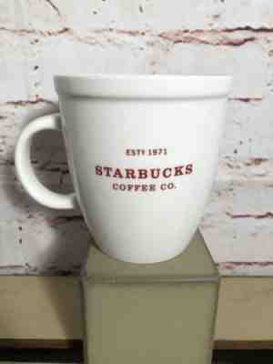 Starbucks Holiday 2007 18 fl oz Abbey Mug - Red Lettering - Sold on eBay Nov, 18th 2018 for $9.99