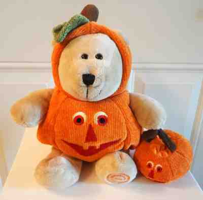 Starbucks Bearista 2008 Halloween Pumpkin Jack O Lantern Teddy Bear 11" Plush - Sold on eBay Nov, 21st 2018 for $5.00