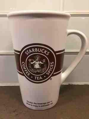 Starbucks 2008 Coffee Tea Spices White with Brown Original Logo Mug 16 oz - Sold on eBay Nov, 20th 2018 for $14.95