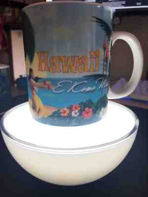 Starbucks Coffee Hawaii Mug Cup 2008 E KOMO MAI "Welcome" Surf Hula Hibiscus  - Sold on eBay Nov, 20th 2018 for $10.00