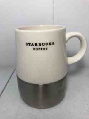 Starbucks Coffee Mug Cup Metal Bottom Ceramic Top Weighted 2008 14 oz Non Skid - Sold on eBay Nov, 19th 2018 for $12.95