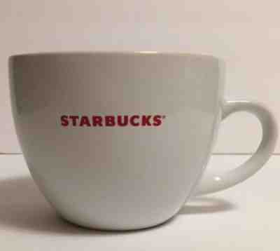 STARBUCKS 18oz White w/ Red Print Coffee Mug 2008 Collectible Christmas Gift - Sold on eBay Nov, 18th 2018 for $5.99