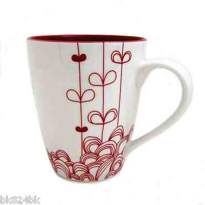 STARBUCKS Coffee Company Love Heart Strings Porcelain Mug Valentine 2009 Red - Sold on eBay Nov, 23rd 2018 for $45.99