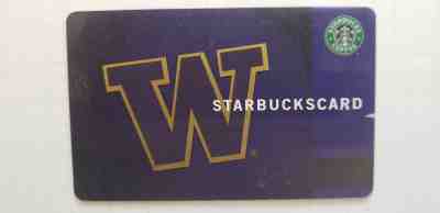 2009 Starbucks UW University of WashingtonOld Logo Starbucks Card - Sold on eBay Nov, 22nd 2018 for $10.59