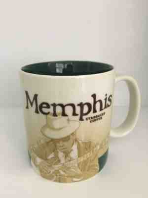 STARBUCKS Collector Series Icon City Memphis Mug 2009 Guitar Green - Sold on eBay Nov, 22nd 2018 for $18.50