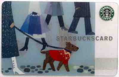 STARBUCKS - WINTER DOG WALKING - Gift Card Collectible 2009 NO Value RARE !!! - Sold on eBay Nov, 22nd 2018 for $3.49