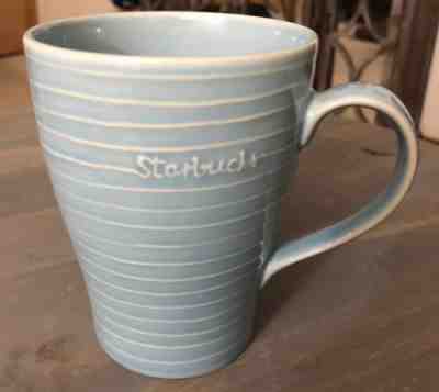 Starbucks 2009 Stockholm Design House Light Blue Ribbed Mug Cup - Sold on eBay Nov, 21st 2018 for $8.88