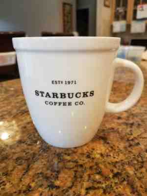 Starbucks 2009 Classic Coffee Mug White New Bone China Black Letters 20 oz Rare - Sold on eBay Nov, 21st 2018 for $18.00