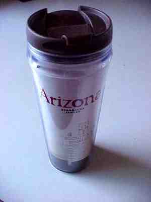 STARBUCKS Arizona 12oz Travel Drink Coffee Tumbler Screwtop Lid 2009 Route 66 - Sold on eBay Nov, 21st 2018 for $15.00