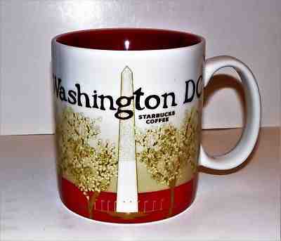 Starbucks Collector Series Mug. Washington  DC monument with Red Interior - Sold on eBay Nov, 20th 2018 for $14.95