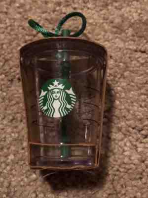STARBUCKS COLD CUP CLEAR PLASTIC CHRISTMAS ORNAMENT Mint Original Packaging - Sold on eBay Nov, 20th 2018 for $12.95