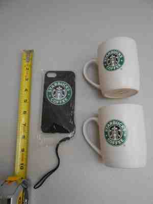LOT TWO 2009 STARBUCKS WHITE / GREEN MERMAID COFFEE MUG / CUP & PHONE CASE I - Sold on eBay Nov, 19th 2018 for $12.99