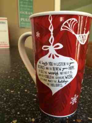 Starbucks Coffee 2009 HOLIDAY Mug 16 oz Ceramic Christmas To Go Cup   - Sold on eBay Nov, 19th 2018 for $13.00