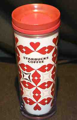 2009 Starbucks 12 oz  Red Heart Coffee / Tea Travel Tumbler Cup Mug - Sold on eBay Nov, 18th 2018 for $16.19