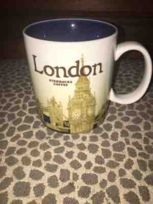 Starbucks Coffee Cup Mug LONDON Bridge Big Ben 2010 Collector Series 16 Oz  - Sold on eBay Nov, 23rd 2018 for $14.00