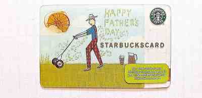 2010 Fathers Day Mowing The Lawn Old Logo Starbucks Card New Never Swiped HTF - Sold on eBay Nov, 22nd 2018 for $26.00