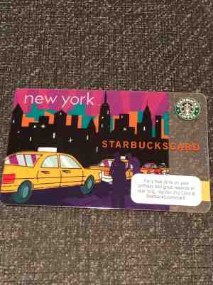 **RARE** STARBUCK'S NEW YORK CITY 2010 YELLOW TAXI GIFT CARD    - Sold on eBay Nov, 22nd 2018 for $11.95