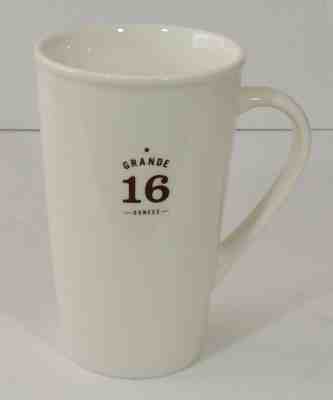 2010 Starbucks 16 Ounce Grande Cream W/Brown Lettering Coffee Tea Cup Mug New - Sold on eBay Nov, 22nd 2018 for $19.99