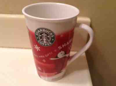 Starbucks Coffee Co. - 2010 Stories are Gifts..Share cup/mug - 5 3/4" tall - EUC - Sold on eBay Nov, 22nd 2018 for $5.00