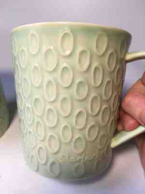Celadon Green 2010 STARBUCKS Coffee Mug Set 2 ~ Design House Stockholm ~ 12 oz - Sold on eBay Nov, 22nd 2018 for $22.95