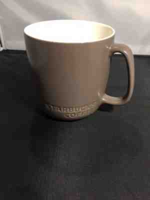 Starbucks Coffee New Bone China Cup Mug Brownish/gray Embossed Stoneware 2010 - Sold on eBay Nov, 21st 2018 for $10.99