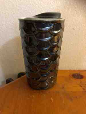 Starbucks Siren Mermaid Scales Double Wall Ceramic Tumbler Travel Mug 2010 10oz - Sold on eBay Nov, 20th 2018 for $14.99