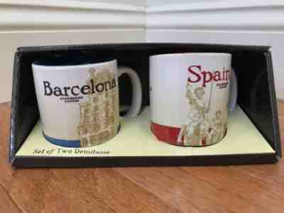 BARCELONA + SPAIN Starbucks Demi Espresso Mug Cups New In Box  - Sold on eBay Nov, 19th 2018 for $24.99
