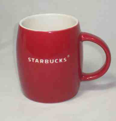 2011 Starbucks Coffee Tea Mug Cup Red Embossed Logo 14 oz - Sold on eBay Nov, 23rd 2018 for $7.99